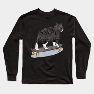 Skater cat Long Sleeve T-Shirt